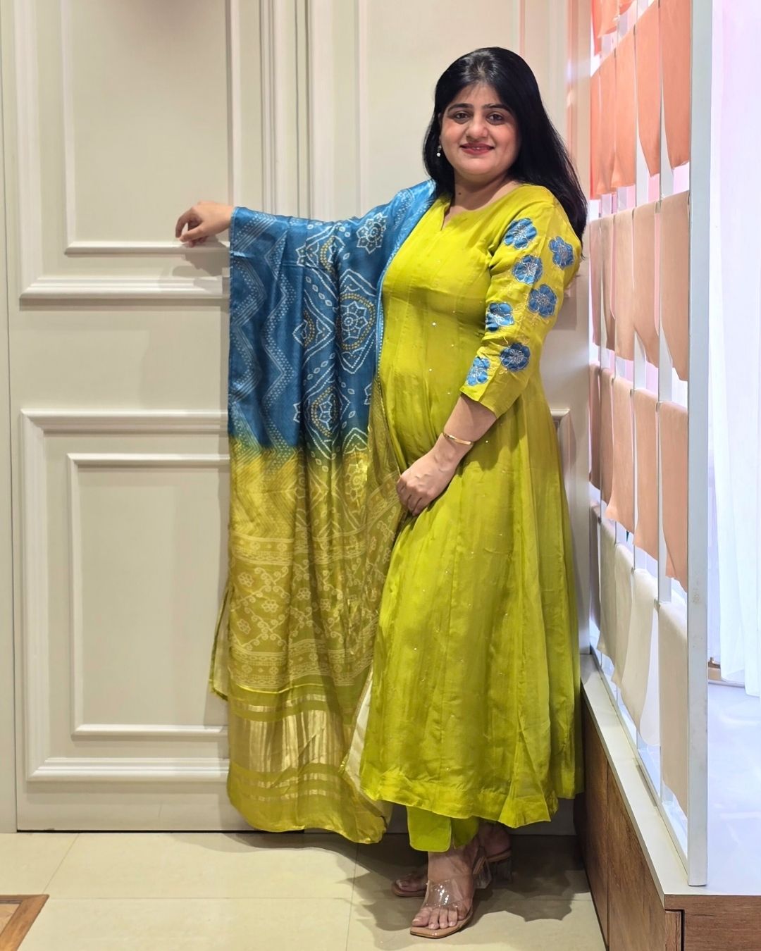 Green Anarkali Suit Set