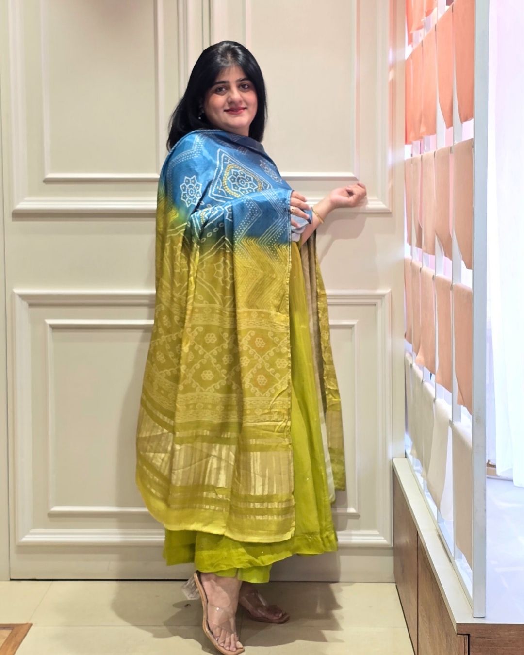Green Anarkali Suit Set