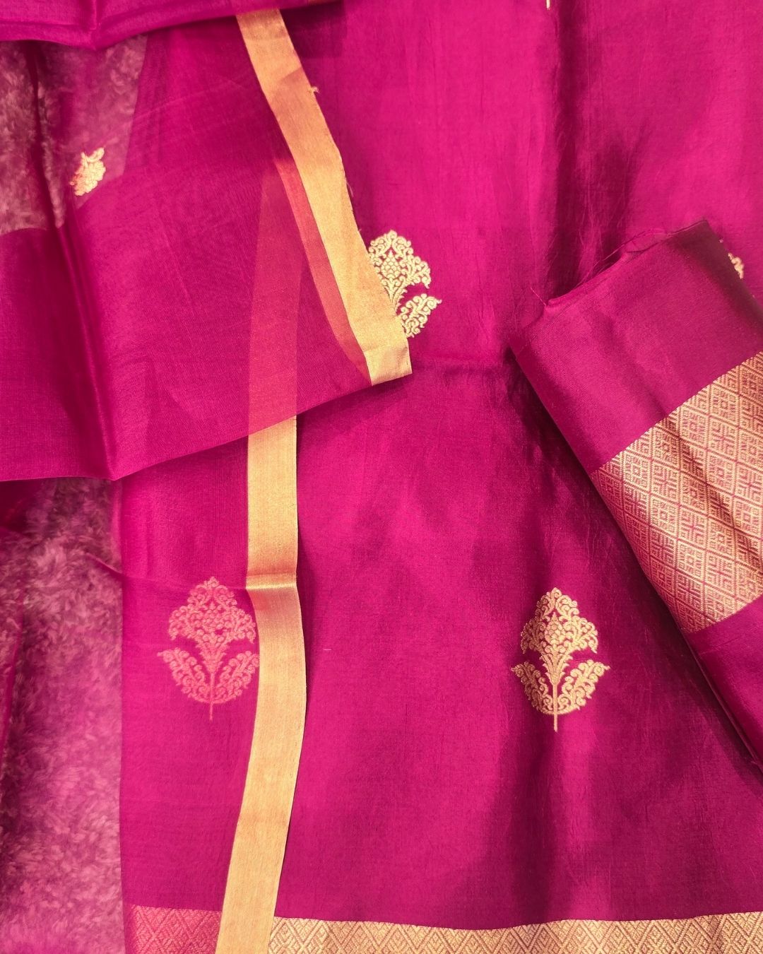 Wine Pure Silk Suit Set