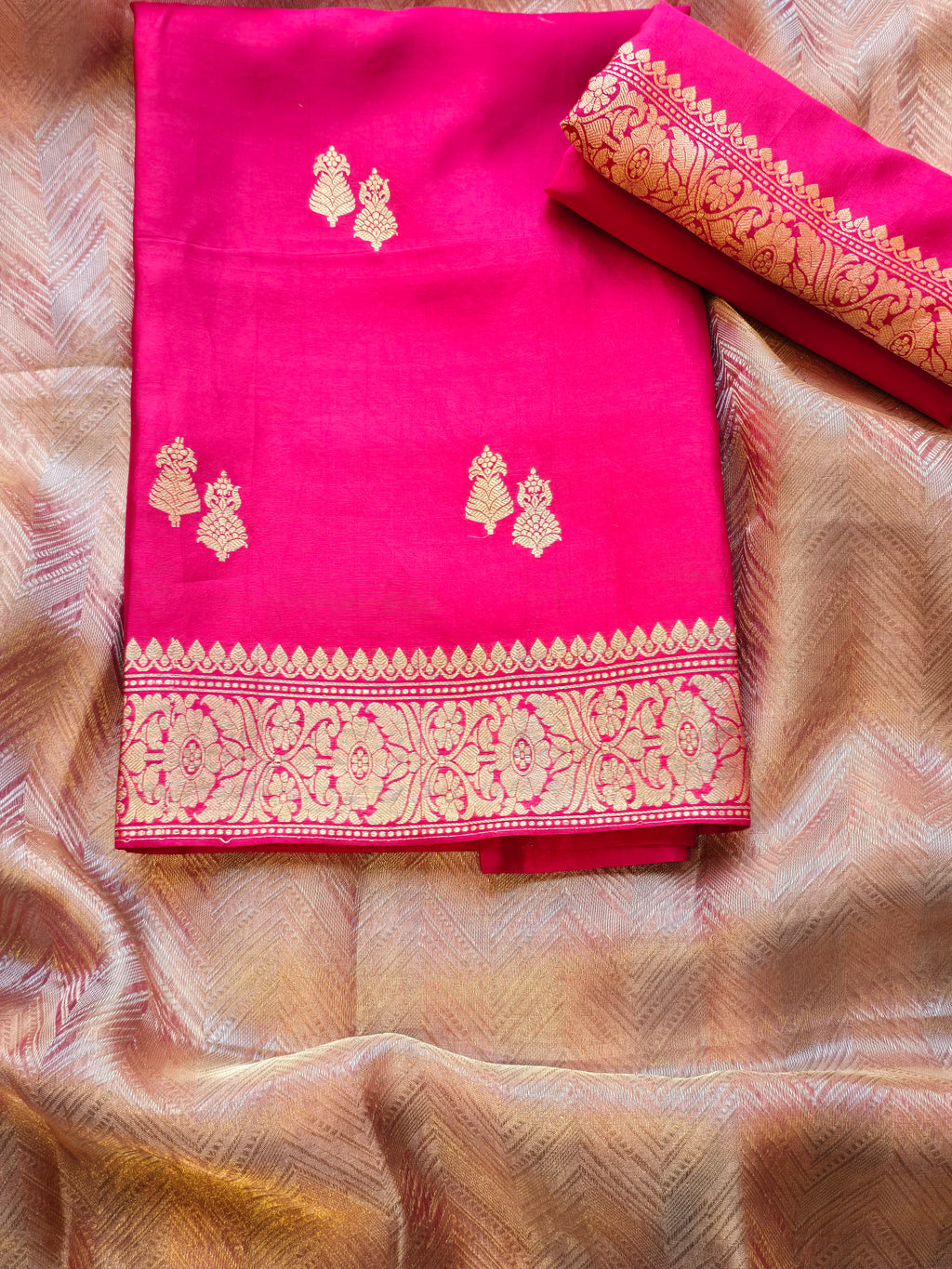 Cherry red silk suit set