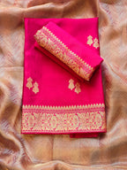 Cherry red silk suit set