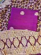 Pure row silk wine coloured suit set