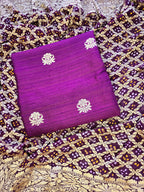 Pure row silk wine coloured suit set