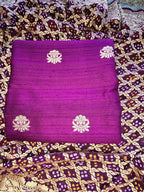 Pure row silk wine coloured suit set