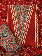 Pure ajrakh modal hand made suit set