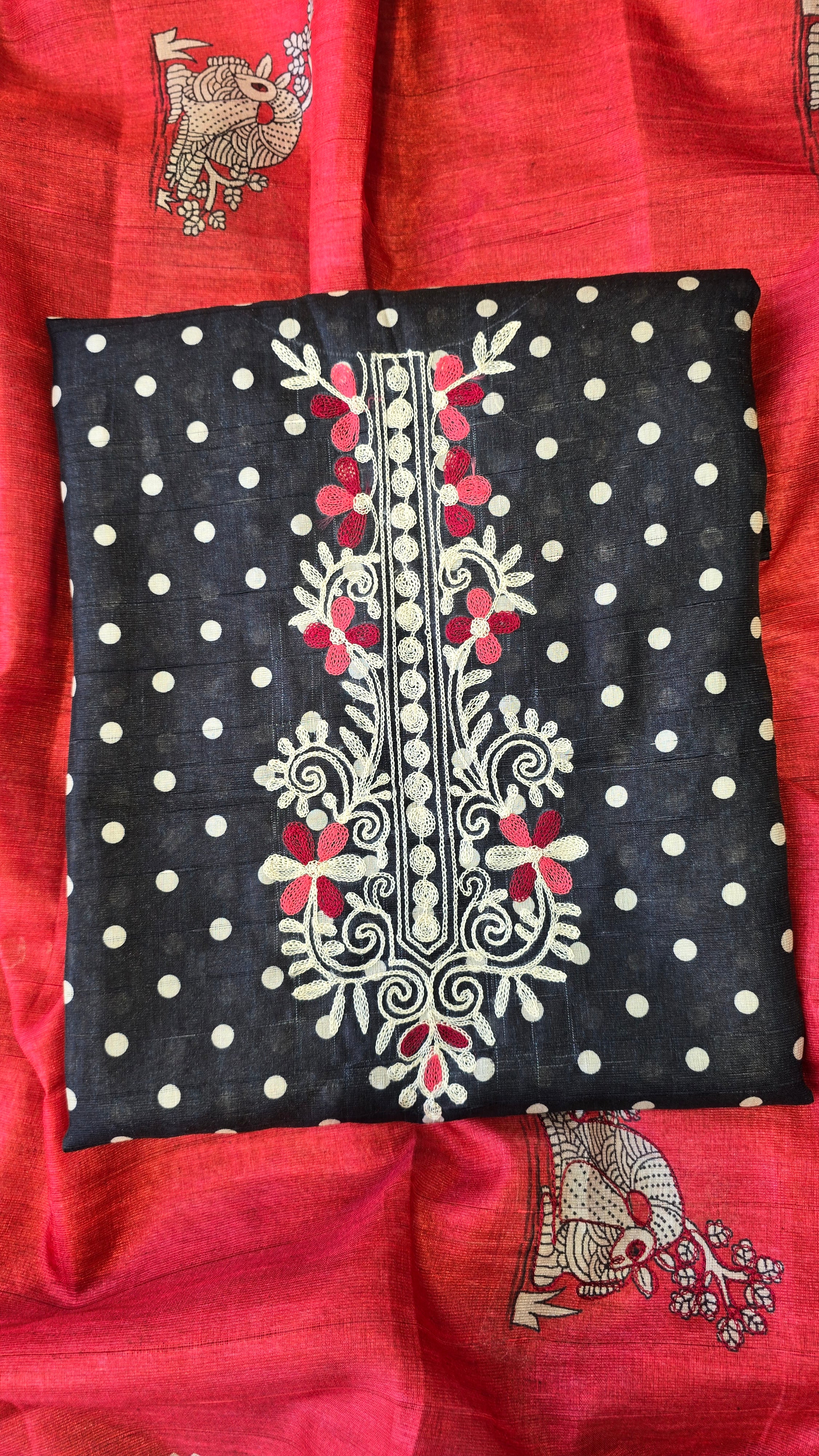 Semi Tussar 3pc Suit Set