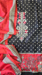 Semi Tussar 3pc Suit Set