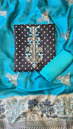 Semi Tussar 3pc Suit Set