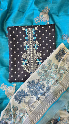 Semi Tussar 3pc Suit Set