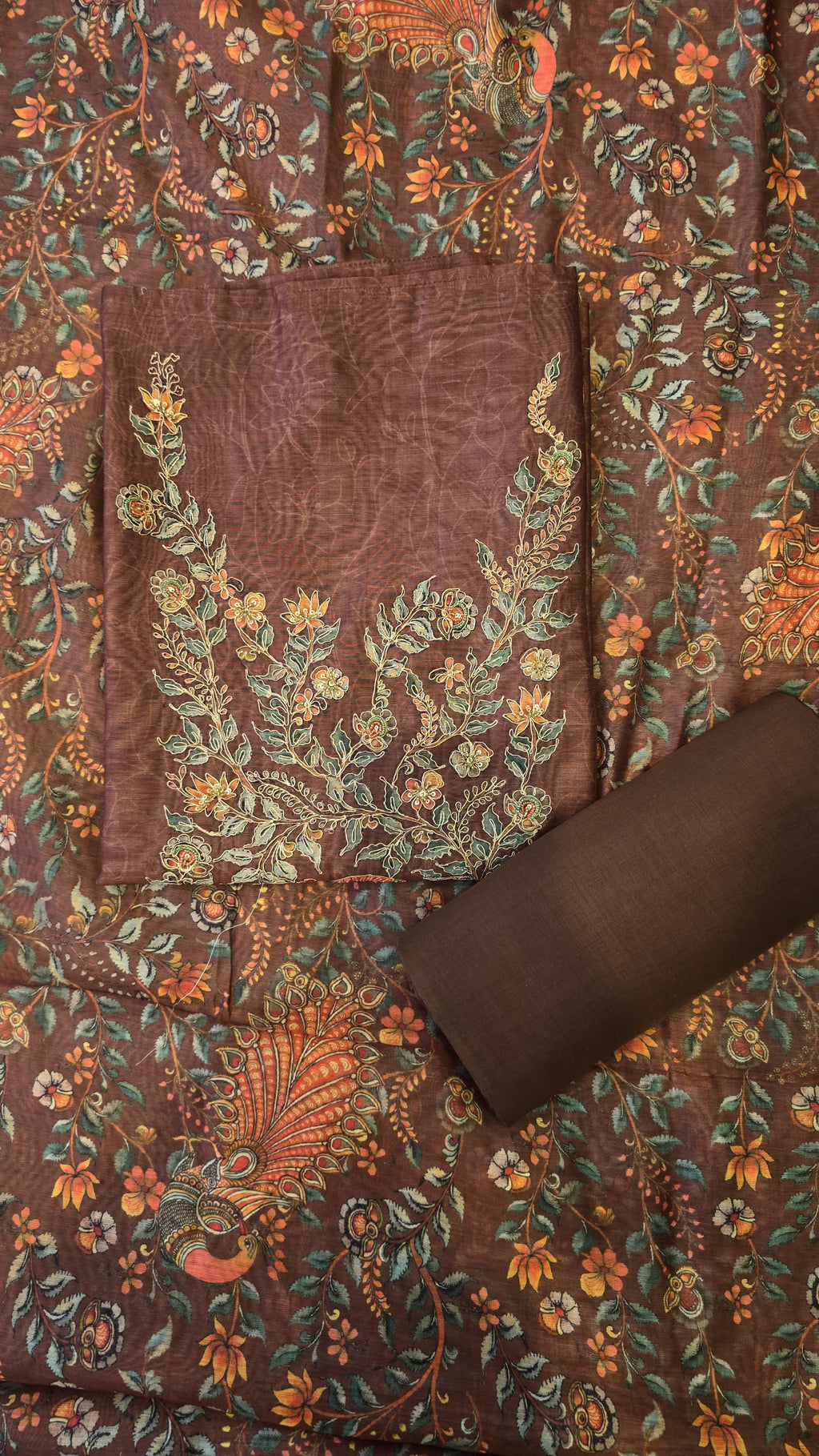 Handloom Chanderi 3pc Suit Set