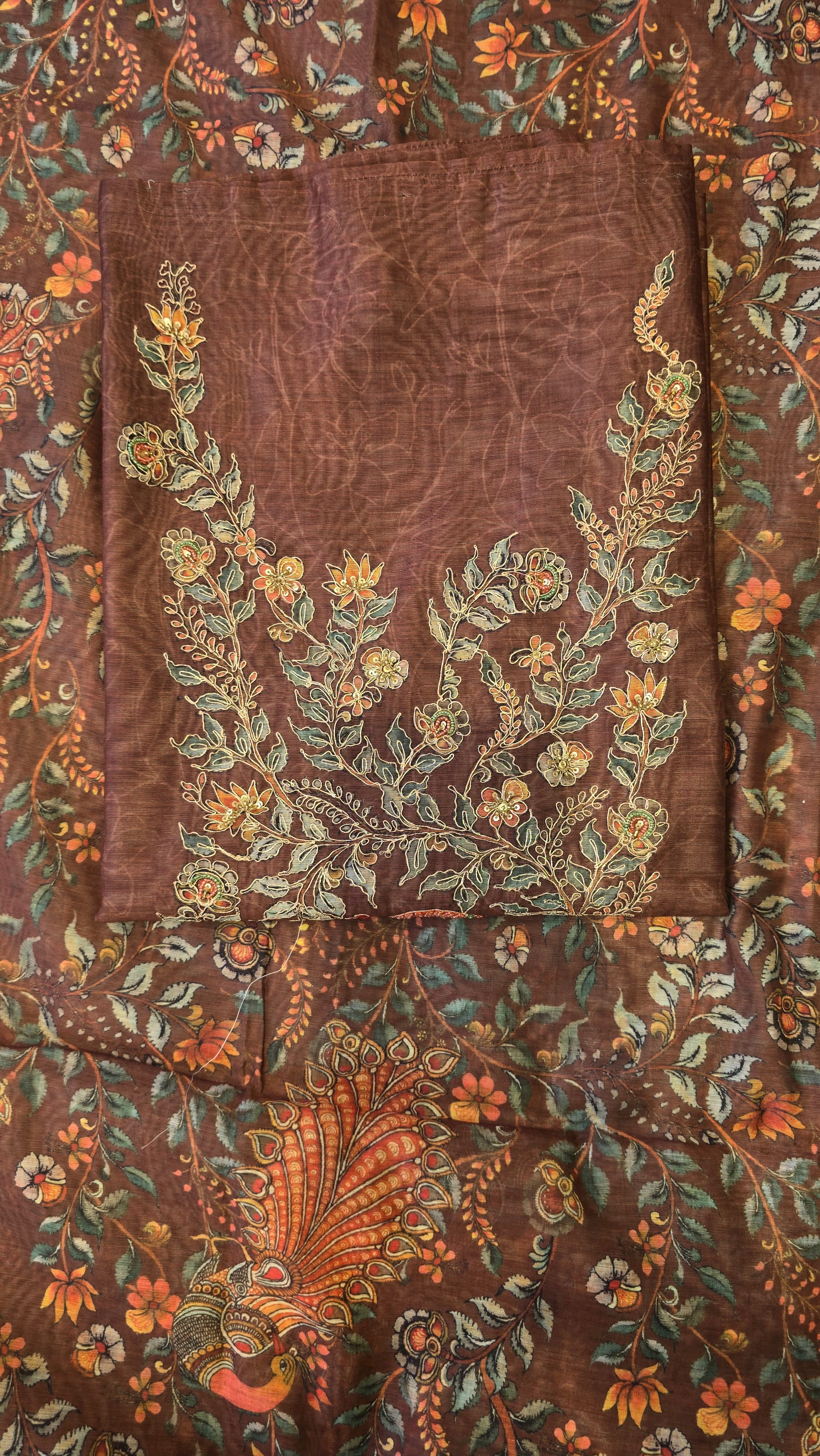 Handloom Chanderi 3pc Suit Set