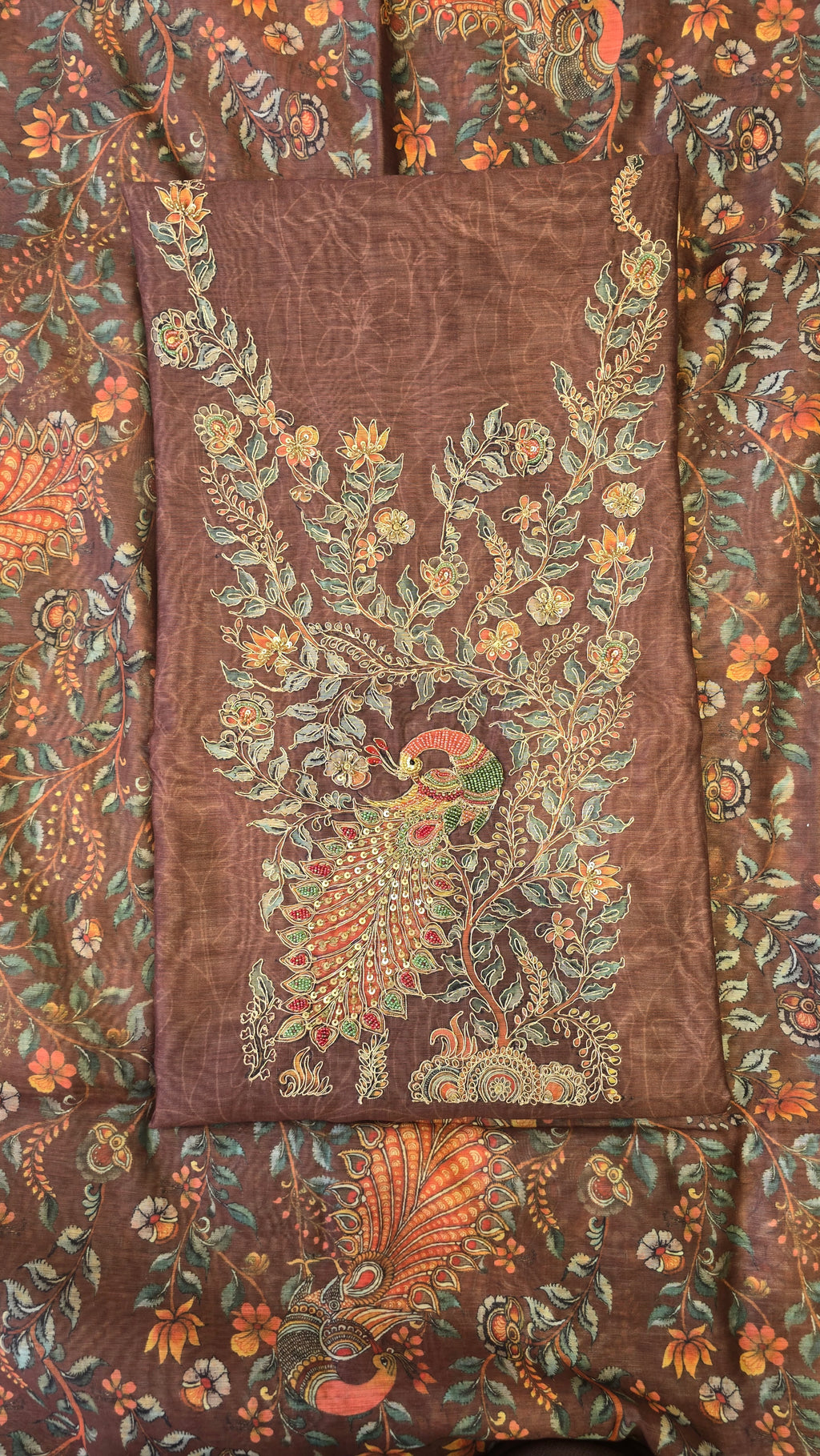 Handloom Chanderi 3pc Suit Set