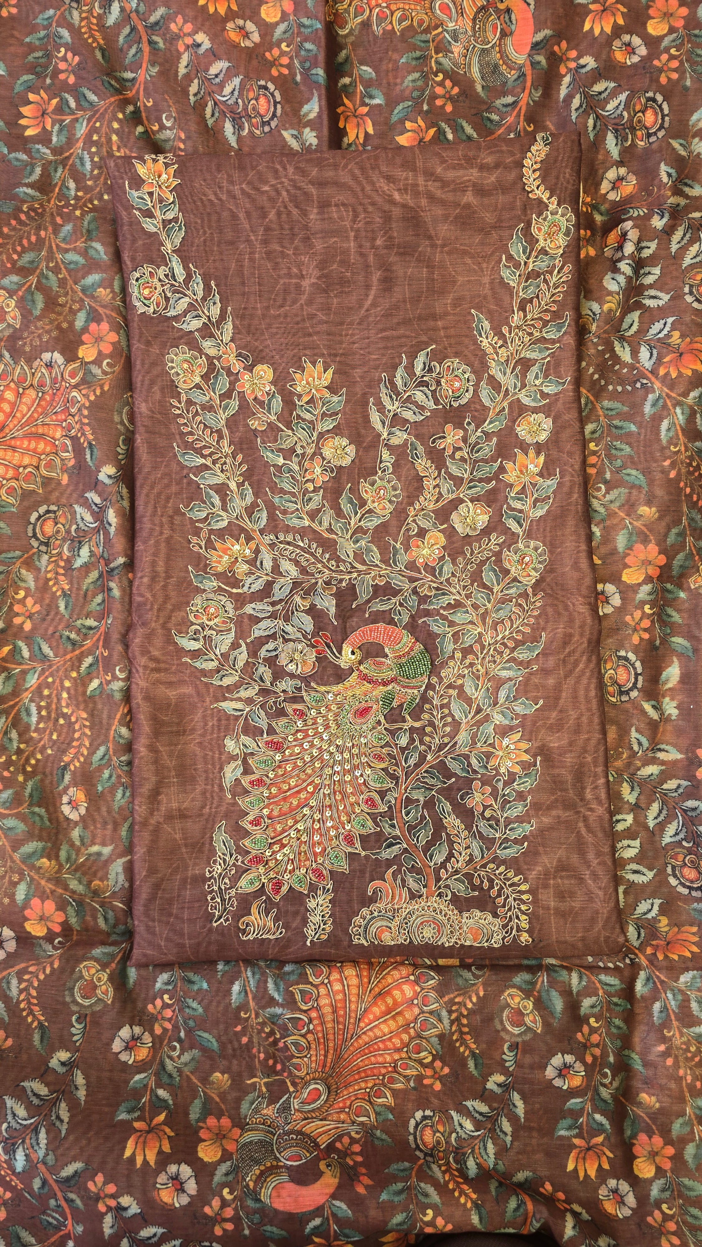 Handloom Chanderi 3pc Suit Set