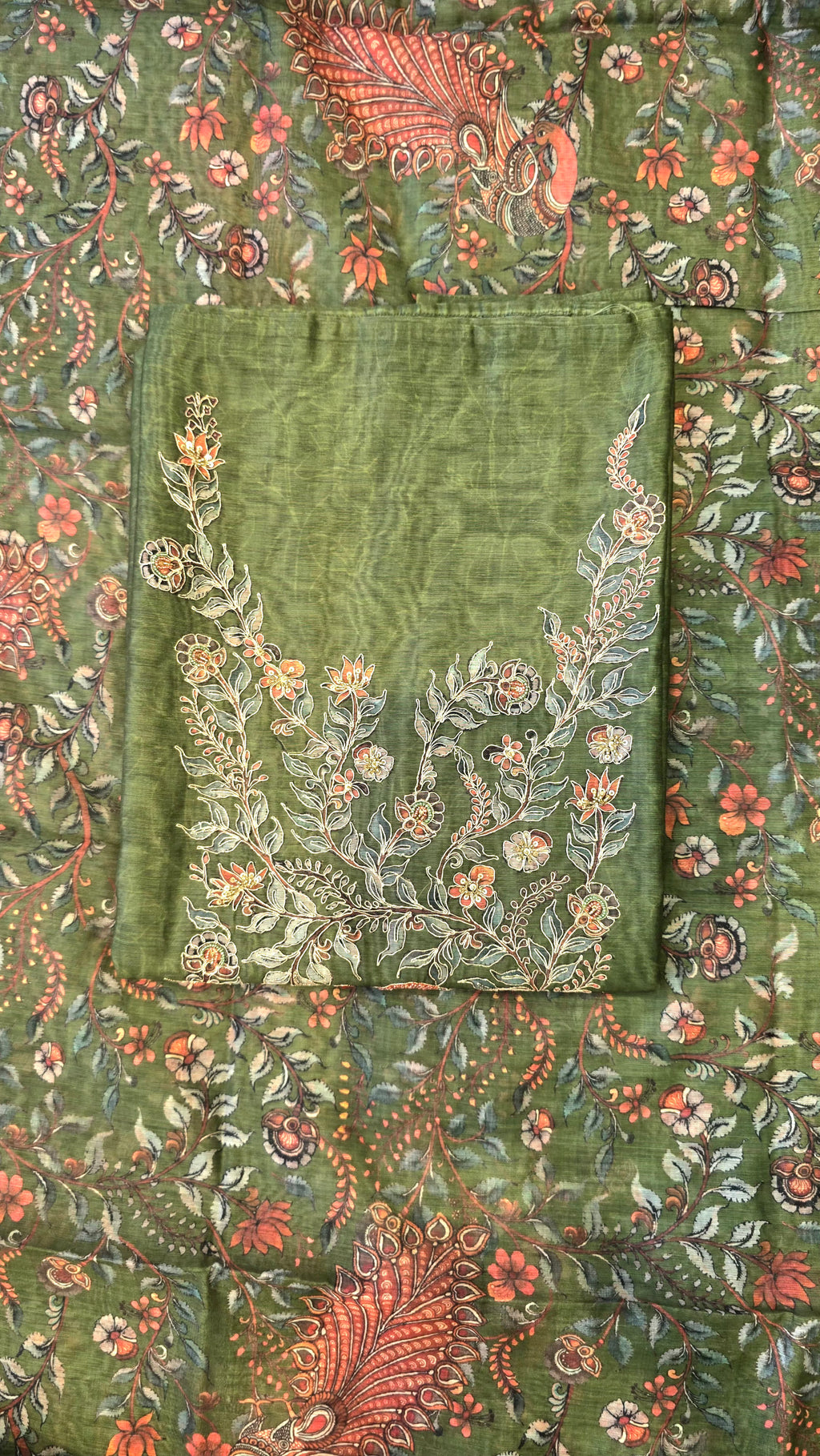 Handloom Chanderi 3pc Suit Set