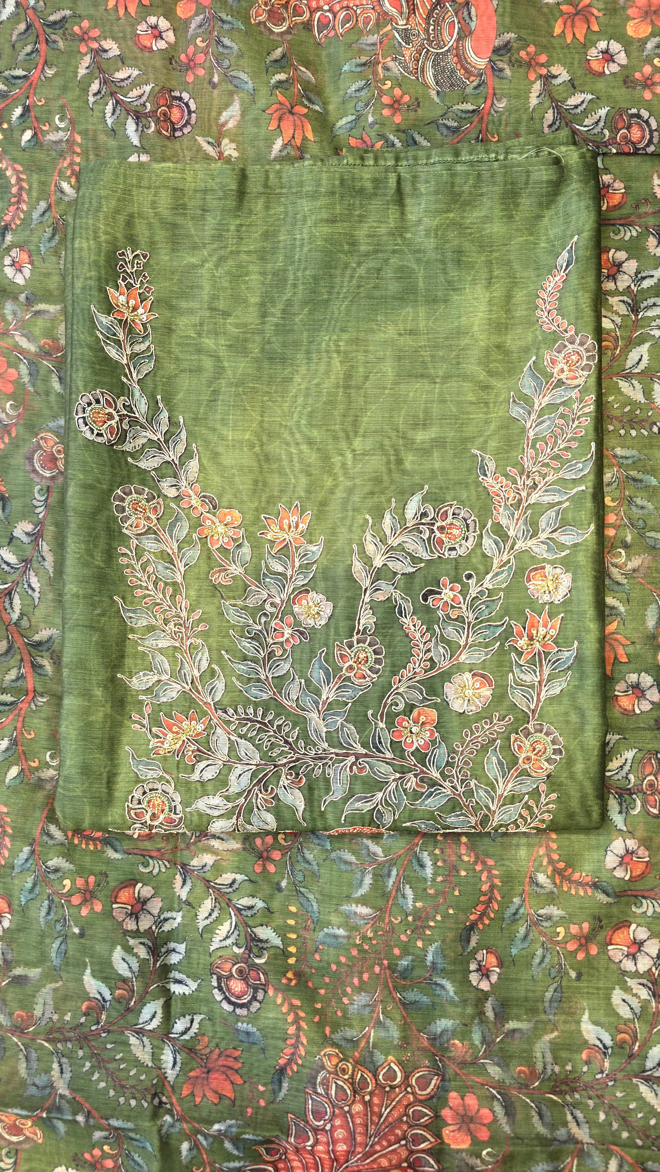 Handloom Chanderi 3pc Suit Set