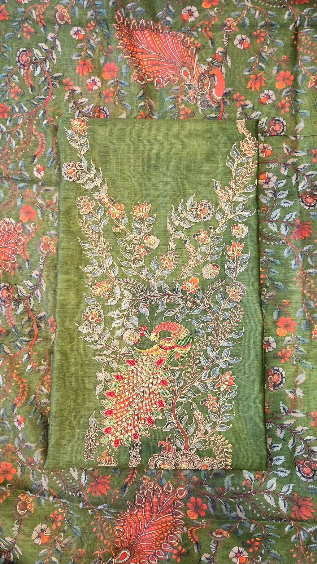 Handloom Chanderi 3pc Suit Set