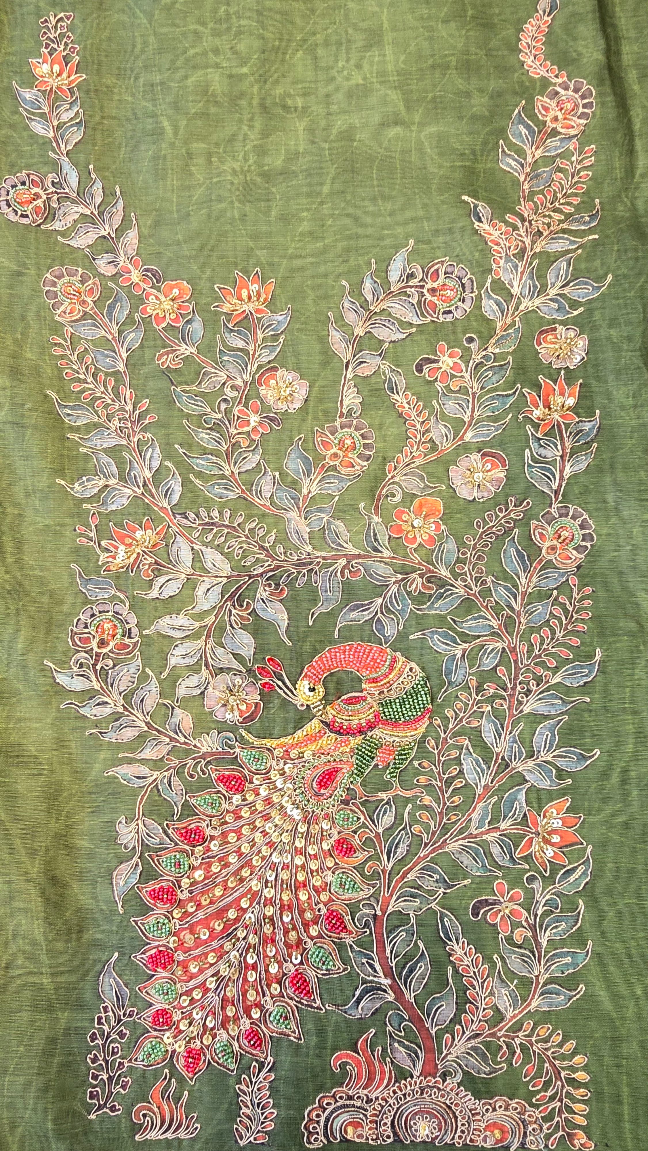 Handloom Chanderi 3pc Suit Set