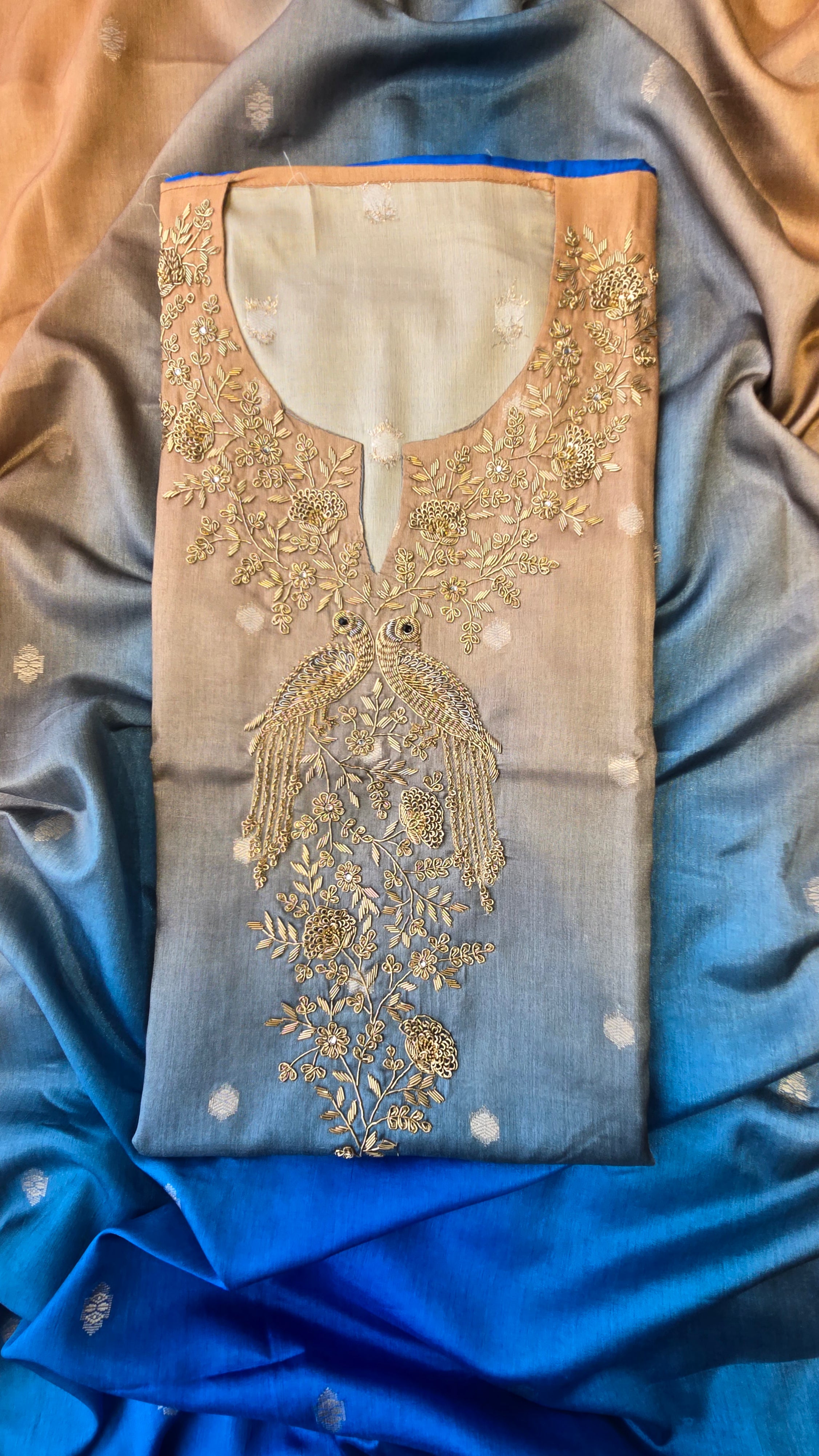 Shaded Blue 3pc Suit Set