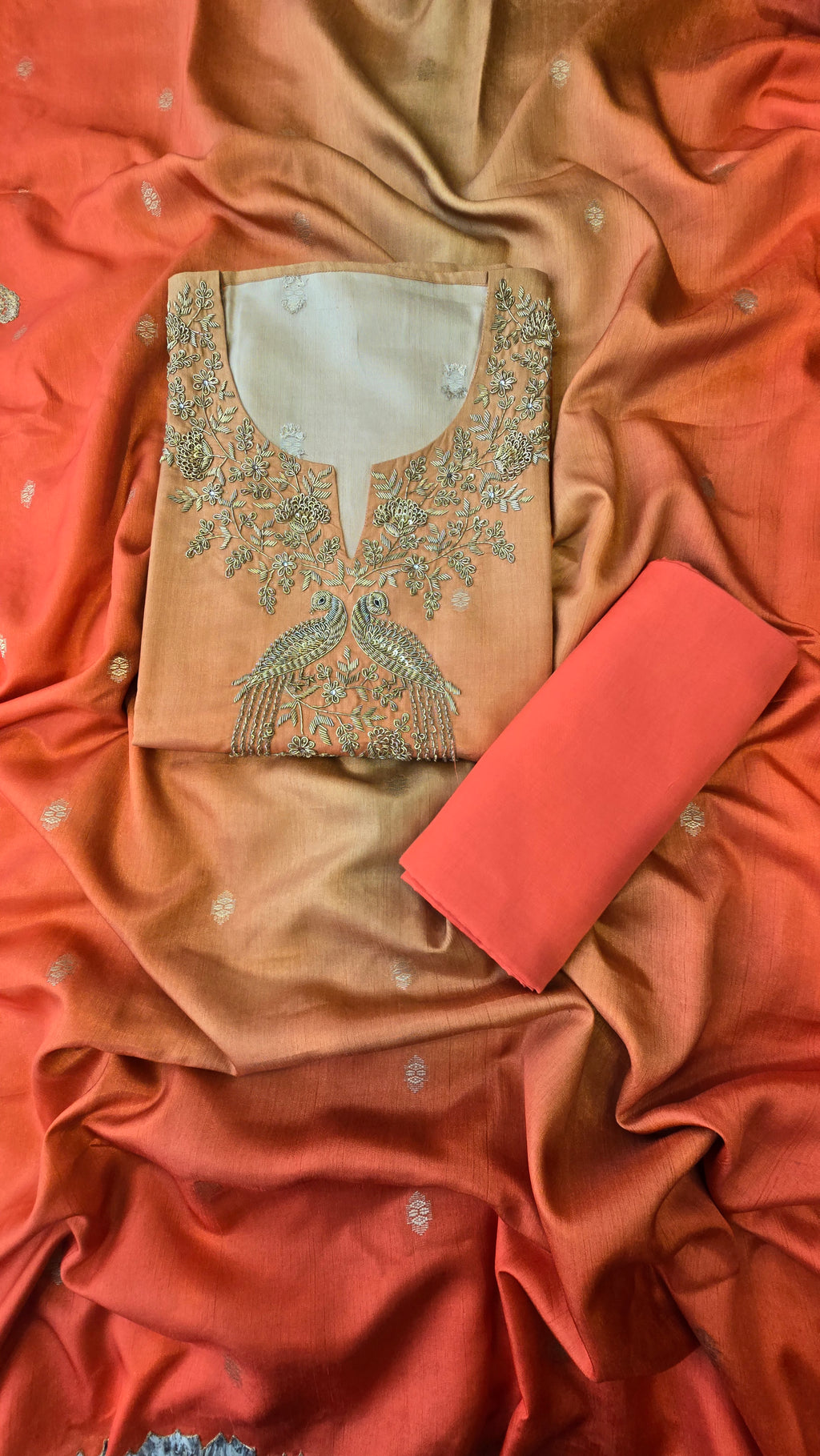 Shaded Orange 3pc Suit Set