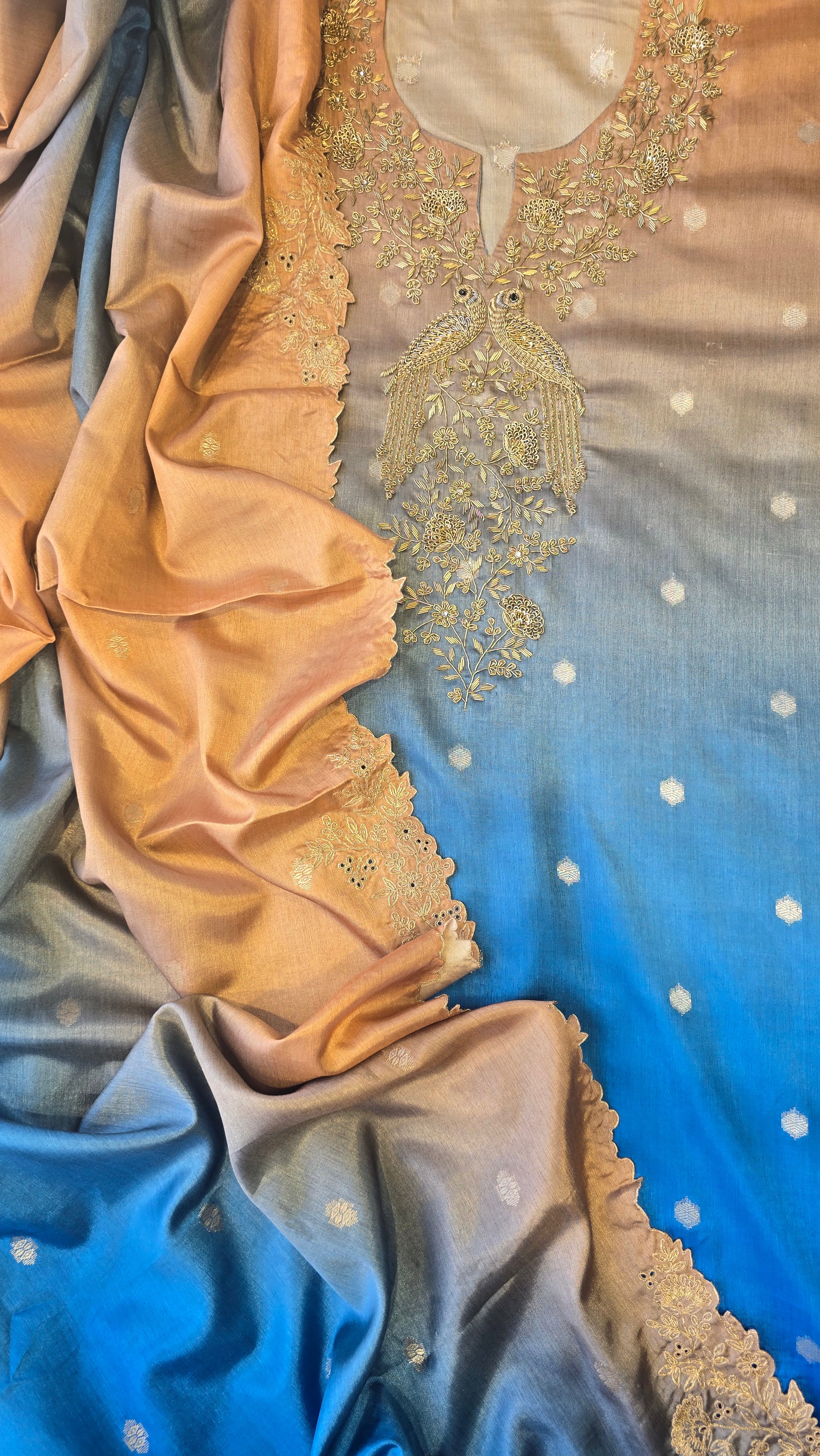 Shaded Blue 3pc Suit Set