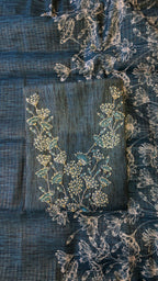 Teal Green Chanderi 3pc Suit Set