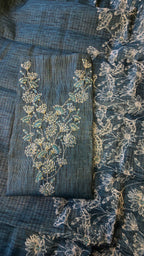 Teal Green Chanderi 3pc Suit Set