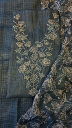 Teal Green Chanderi 3pc Suit Set