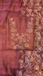 Maroon Chanderi 3pc Suit Set