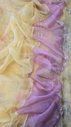 Lemon Yellow Crushed Tissue 3pc Suit Set