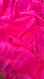 Fuschia pink pure chiniya silk 3pcs suit set
