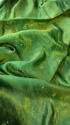 Green pure chiniya silk 3pcs suit set