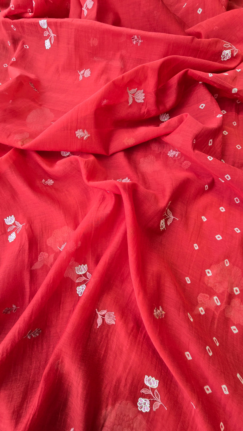 Rubby red pure mul cotton 3pcs suit set