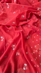 Rubby red pure mul cotton 3pcs suit set