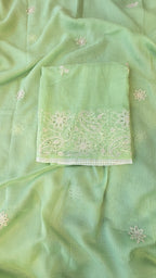 Light green kota doria 3pcs suit set