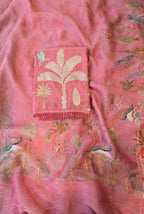 Onion pink mul chanderi 3pcs suit set
