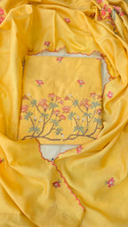 Haldi yellow cross stitch thread embroidery 3pc set