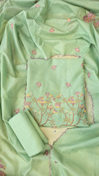 Mint green cross stitch thread embroidery 3pc set
