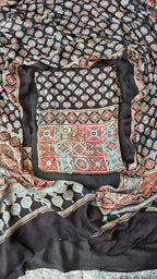 Black pure modal silk 3pc set