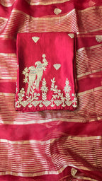 A beautiful berry maroon designer handwork 3pc set