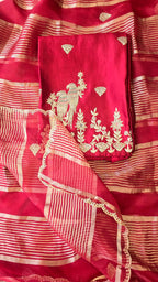 A beautiful berry maroon designer handwork 3pc set