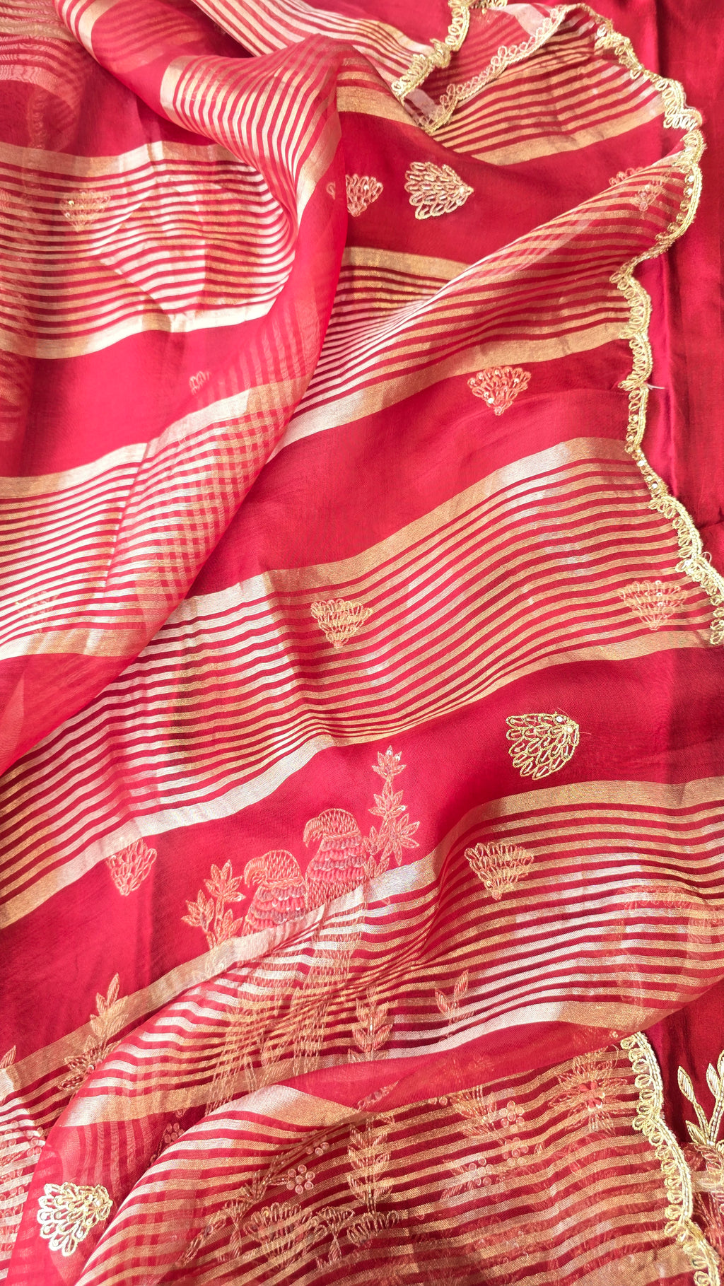 A beautiful berry maroon designer handwork 3pc set