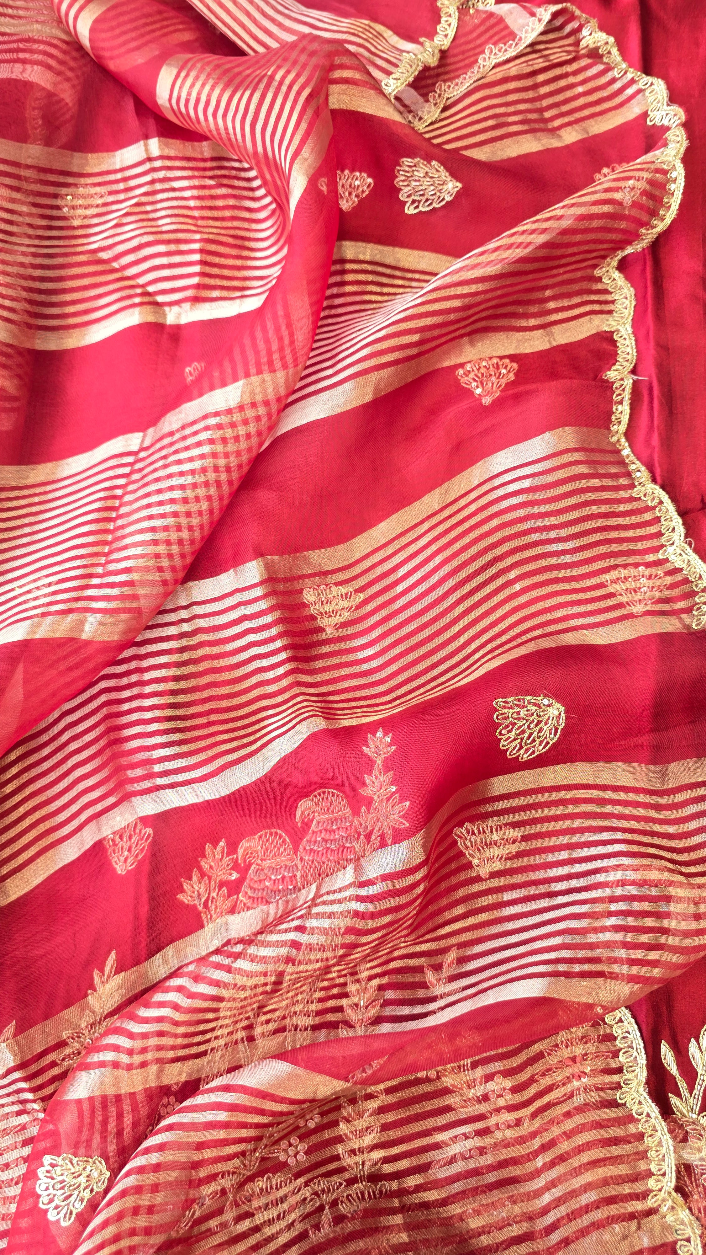 A beautiful berry maroon designer handwork 3pc set