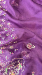 Royel tussar silk designer handwork unstitched 3pc suit set
