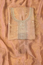 Silk brocade tissue 3pc unstitched suit set