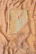 Silk brocade tissue 3pc unstitched suit set