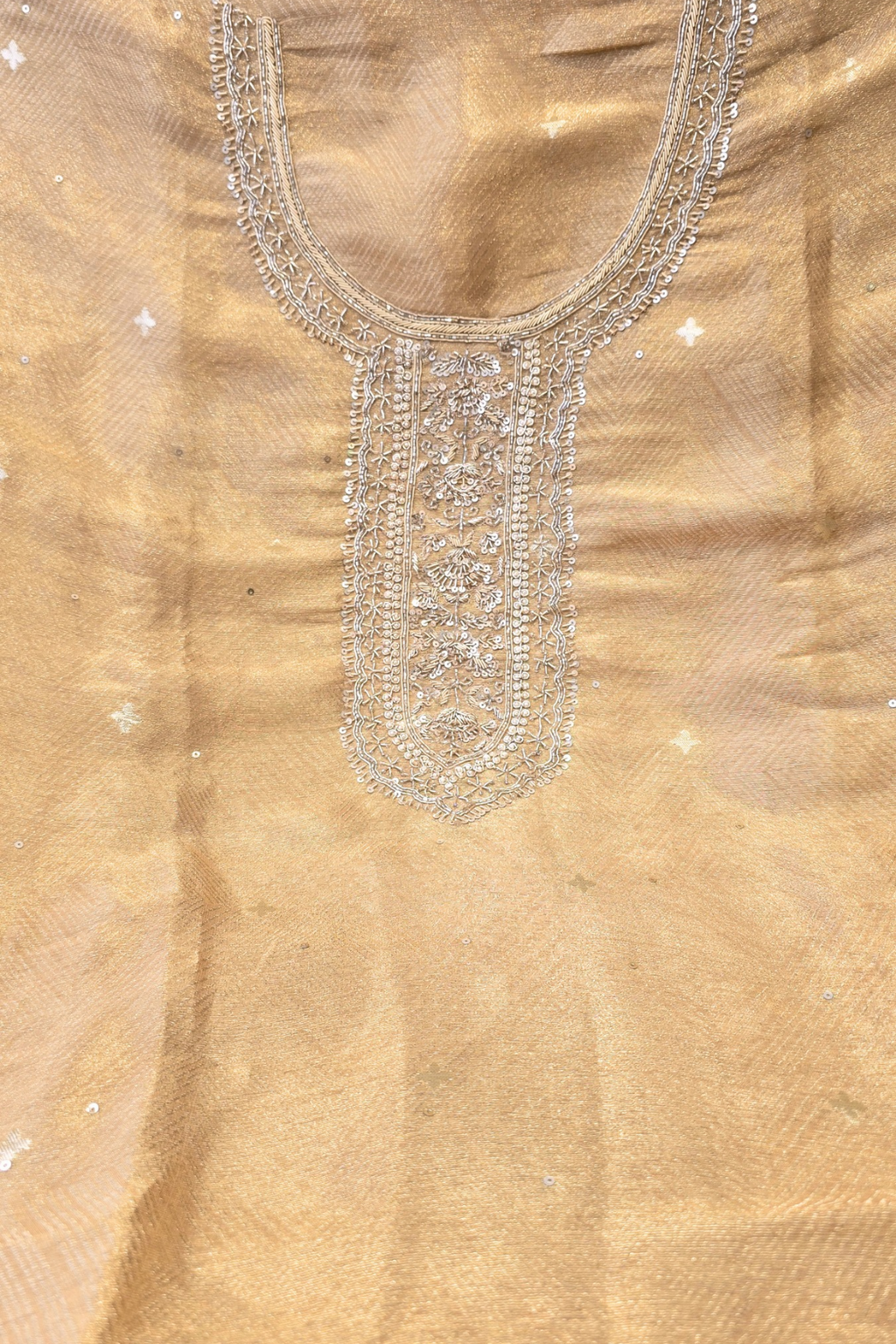 Silk brocade tissue 3pc unstitched suit set