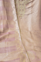 Silk brocade tissue 3pc unstitched suit set