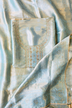 Silk brocade tissue 3pc unstitched suit set