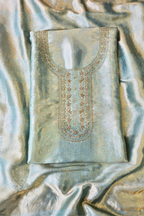 Silk brocade tissue 3pc unstitched suit set