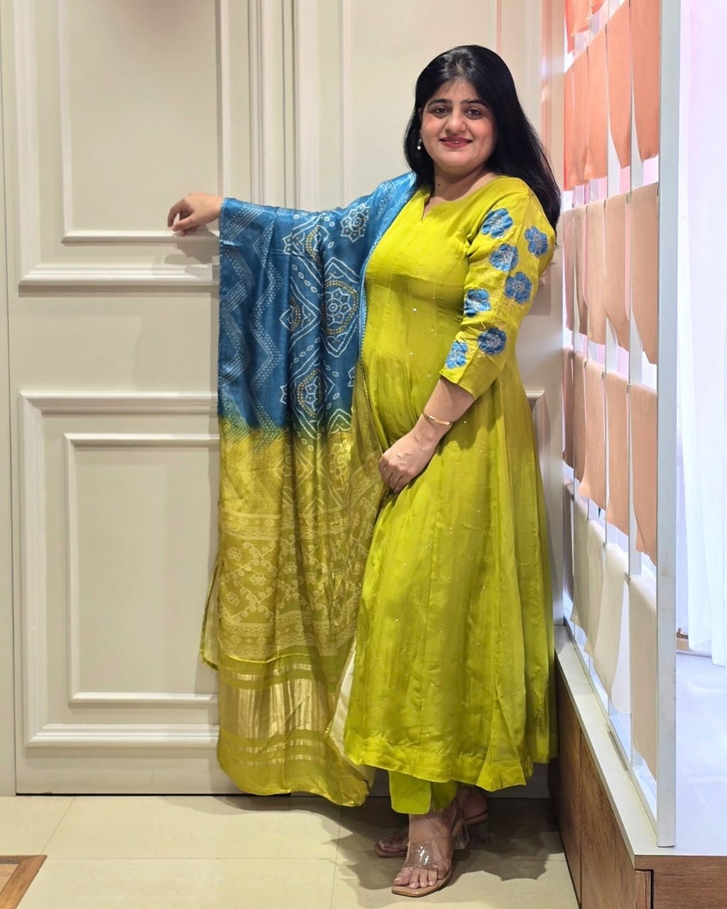 Green Anarkali Suit Set